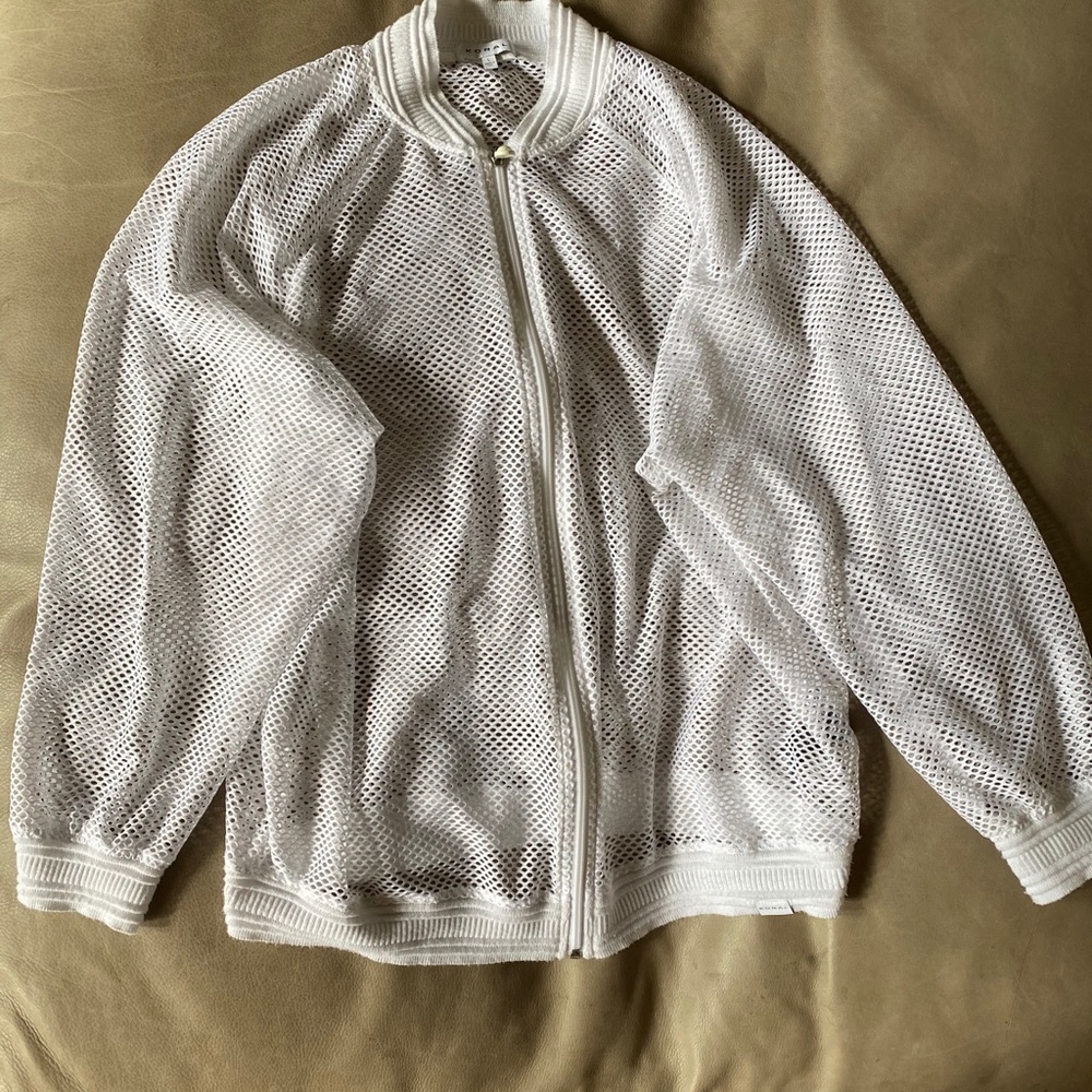 Koral net bomber jacket